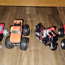 Motorcycle, quad bike And Big Foot