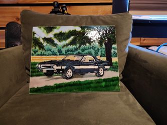 Handmade Ceramic Vintage Muscle Car Art