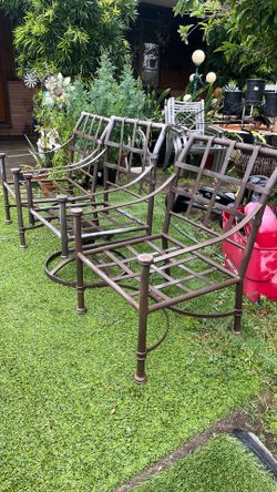 6  Sillas de aluminio para patio
