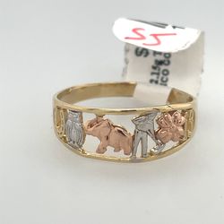 14KT Tri Color Gold Ring 2.15g Size 9 181432/6