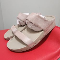 Fitflop Women's Rose Gold Slide Wedge Sandals Size 10
