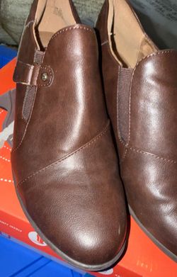 Brown Leather Slip-On Dress Shoes