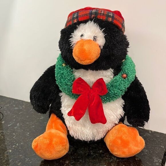 Gund Penguin Vintage Plush Christmas Pals Large 14” Stuffed Animal Xmas …