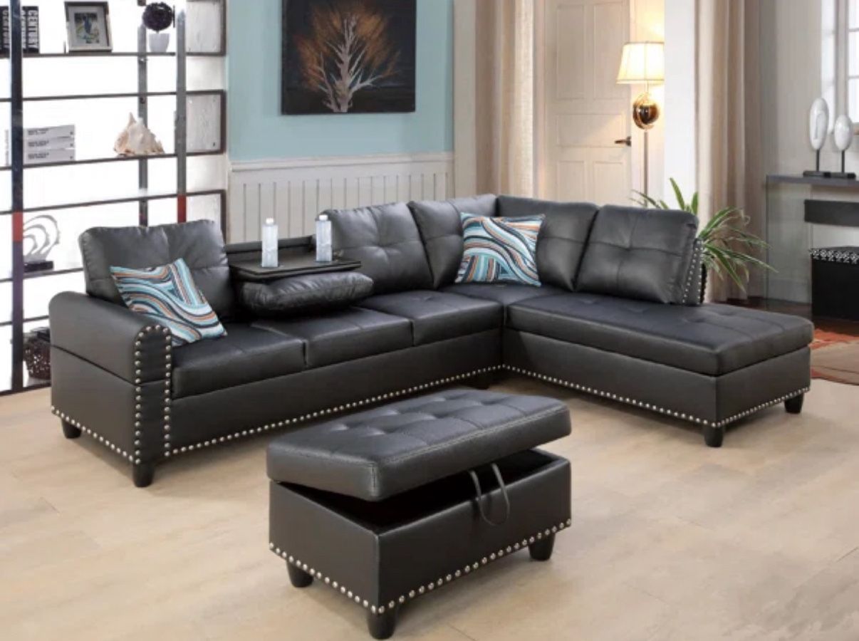 Leather Sectional Like New