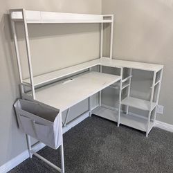 White Corner Desk