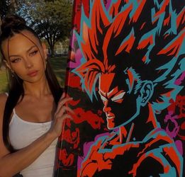 Hand Painted Anime Canvas