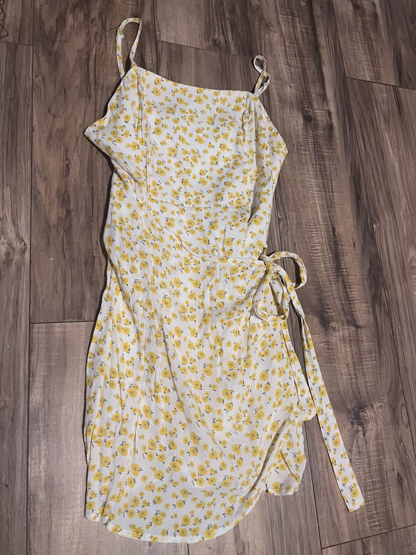 Yellow Flower Patter Dress