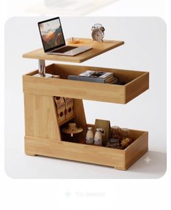 Lift Top Walnut Color Coffee Table For Living Room With Storage Hidden Compartment,rising Modern Wood Coffee Table With Rolling Wheels And 360°rotatin