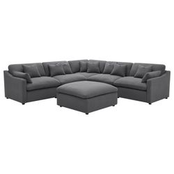 New Luxury 120x120 Performance Cloud Sectional Couch With Ottoman / Free Delivery 