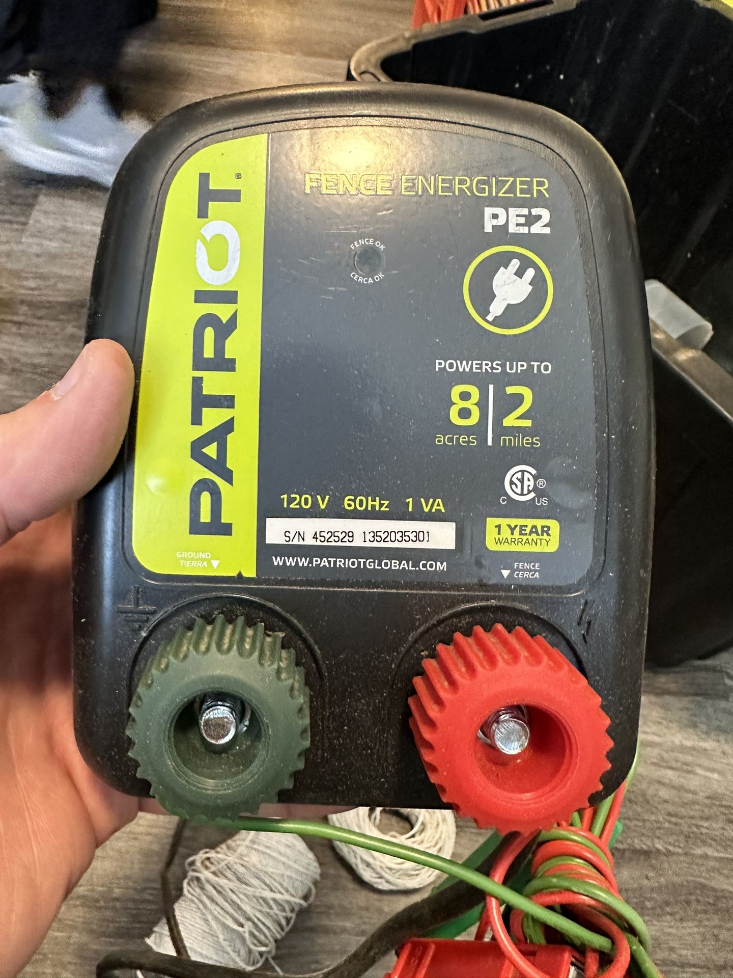 Patriot PE2 Electric Fence Energizer Plus 250-Feet Made in U.S.A. 17 Gauge Spool