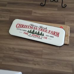Galvanized Christmas Wall Sign 