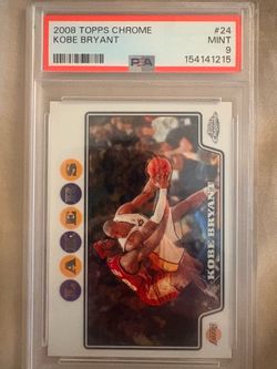 Legendary Kobe guarded by LeBron card mint PSA 9