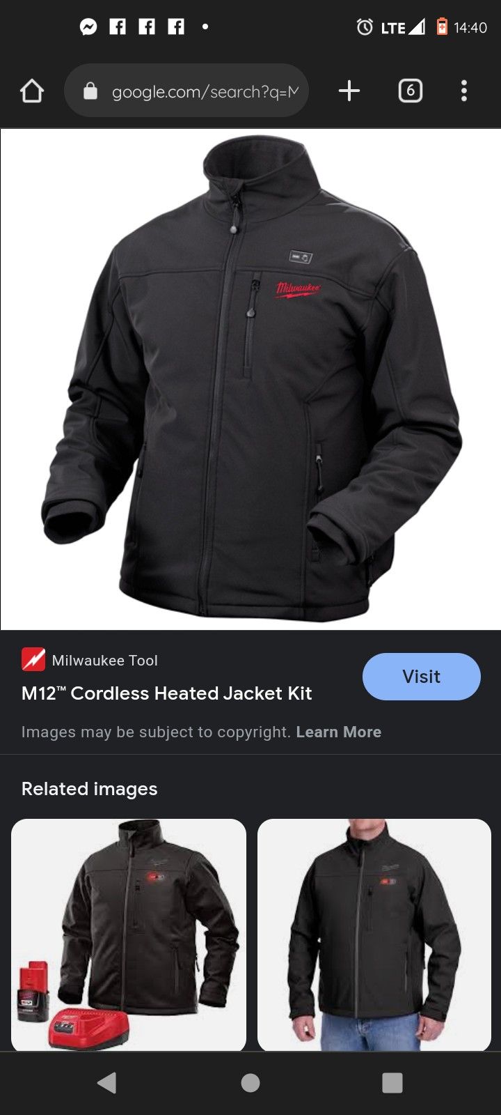 Milwaukee M12 Cordless Heated Jacket. Brand New