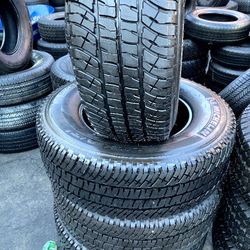 SET OF FOUR TIRES LT275/70/18 MICHELIN SEMI NEW 95%TREAD LIFE