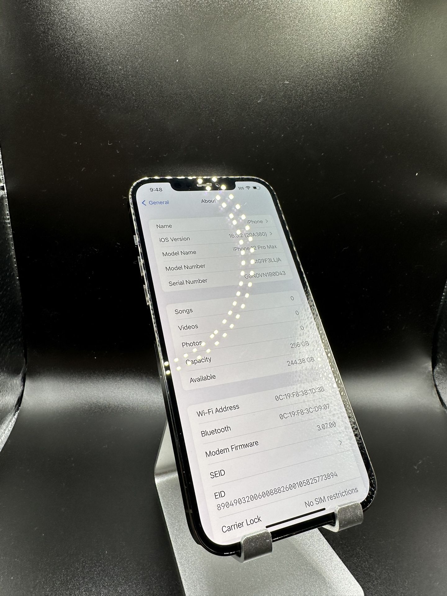 Iphone 12 Pro Max 256GB ANY CARRIER GRAPHITE