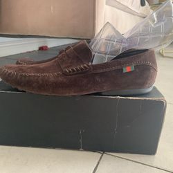 Authentic, GUCCI Brown, Men’s Dress Shoes 