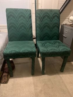4 Green Chairs
