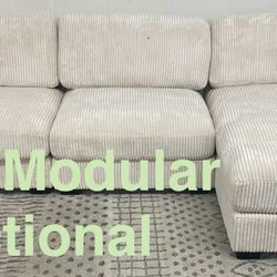 Cozy New 3 Pcs Corduroy Sectional (Finance and Delivery)