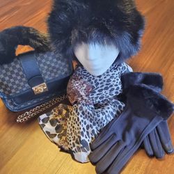 HATS(faux Fur), SCARFS & PURSES