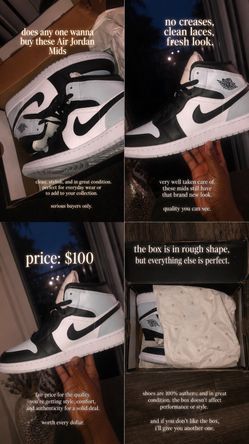 Air Jordan 1 Mid (Size 8.5) - $100 OBO