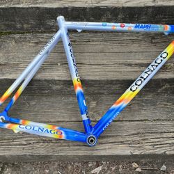 cracked colnago frame wall art 