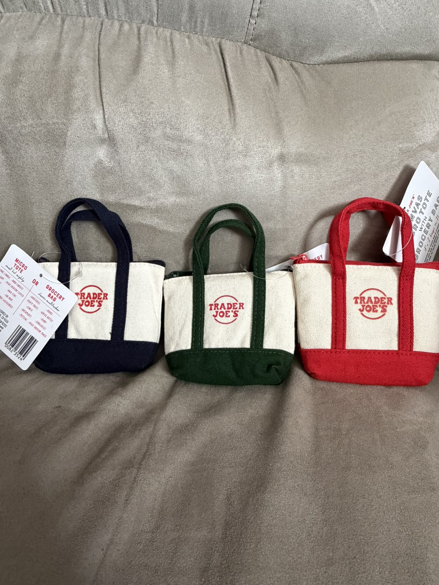 Trader Joes Canvas Micro Tote With Grocery Bag