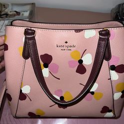 Kate Spade Floral Flower Satchel Purse 