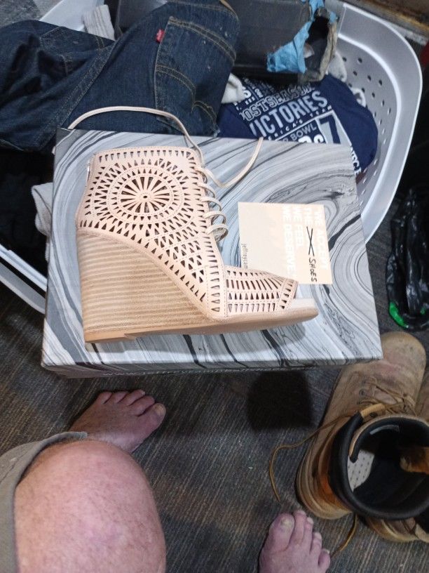 Nude Colored Wedges Brand New