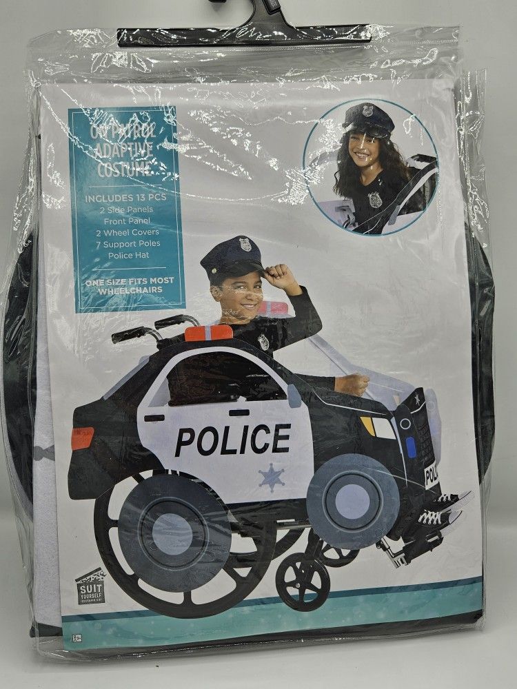 NEW On Patrol Adaptive Wheelchair Police Costume ~ Halloween ~ One Size