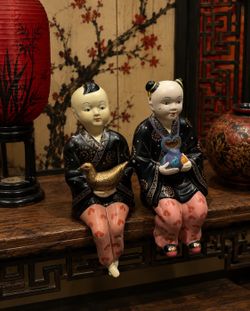 Vintage  Chinese Porcelain shelf Sitters