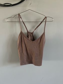 Pact light brown crop top