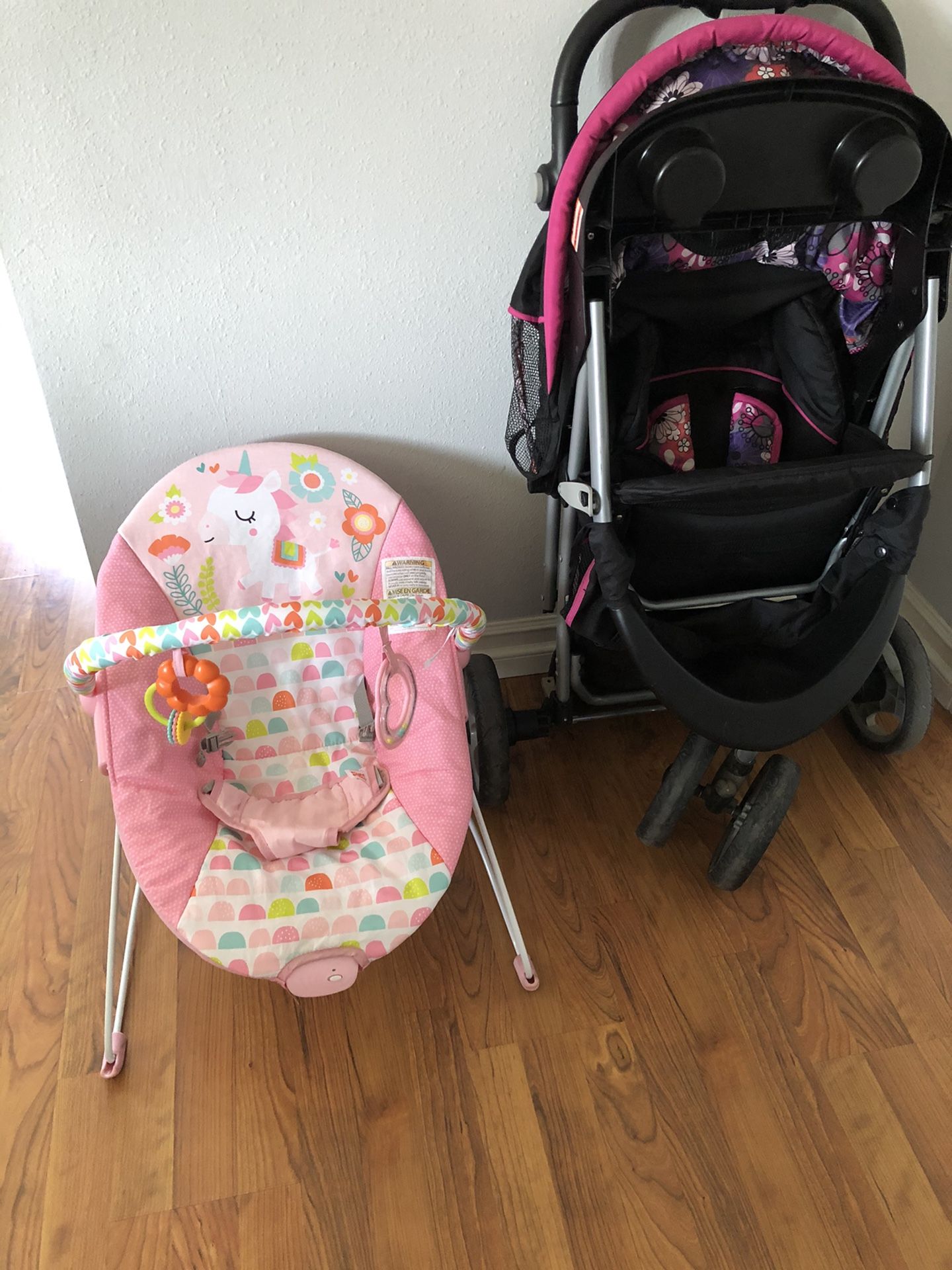 Free baby stroller & bouncer