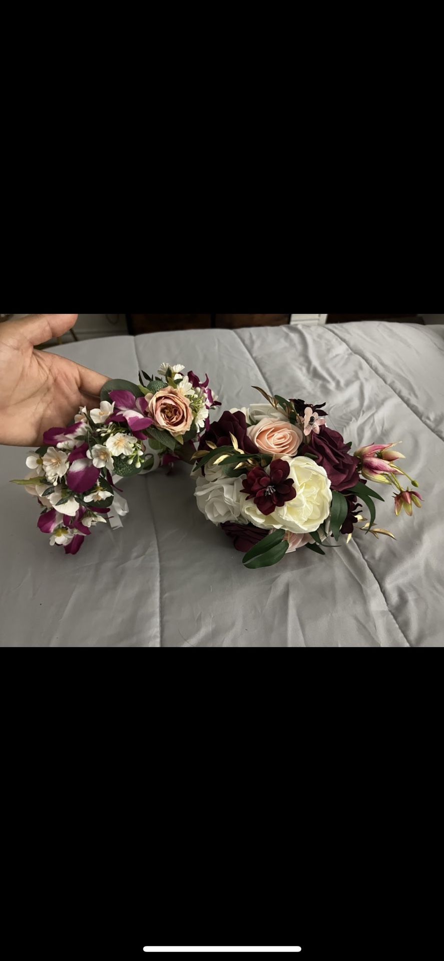 Crown and bride bouquet
