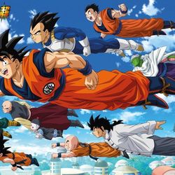Dragon Ball Z Super Flying Wall Poster
