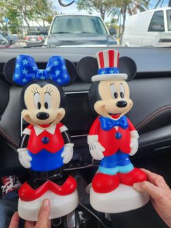 Mickey mouse and minnie mouse 4th of july blowmolds disney