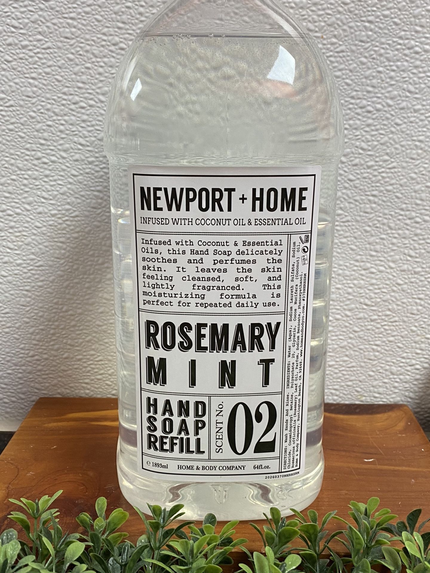 Home & Body Company Newport + Home Rosemary Mint Hand Soap Refill 64oz