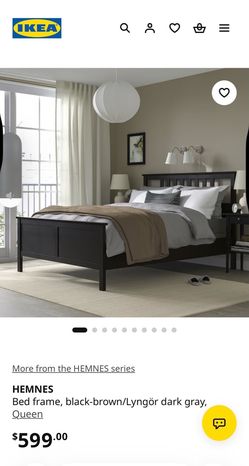 Ikea HEMNES Queen Bed Frame (Black)