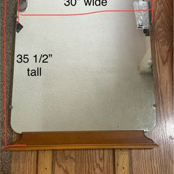 Wood Vanity Mirror