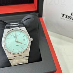 New TISSOT PRX 40mm Men's Watch Quartz Watch Light Green Dial T137.410.11.091.01
