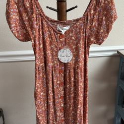 NEW With Tag  Adult Size S Pink Rose Bohemian Dress Just $5 xox