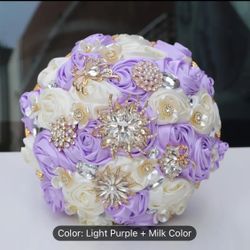 Bouquet Para Quinceañera Morado 