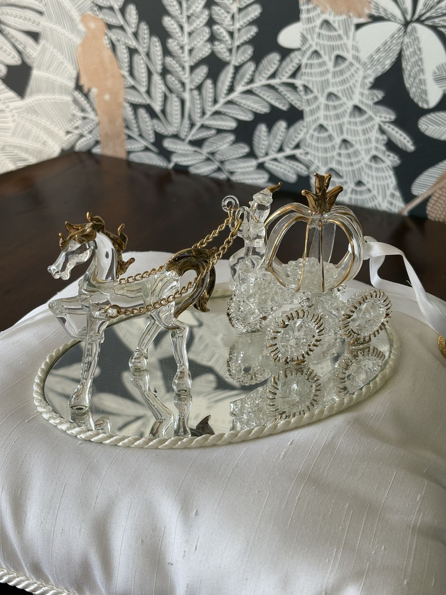 Fairytale Ring Pillow With Horse And Carriage
