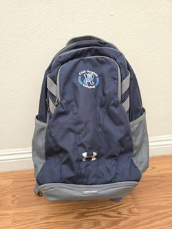 Under Armour Backpack Navy Blue Grey Club Heights Volleyball