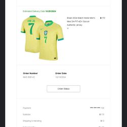 (DONT BUY) SEND OFFER! NEW WITH RECEIPT AND TAGS Vini Jr. Brazil National Team Nike 2024 Home Authentic Jersey – Yellow (Men’s M)