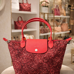 Longchamp Red Floral Tote Bag – Brand New with Tags – Authentic