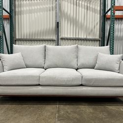 Brand New Luxuious Grey Vilon Fabric Sofa