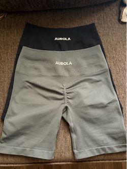 black and grey Aurola shorts