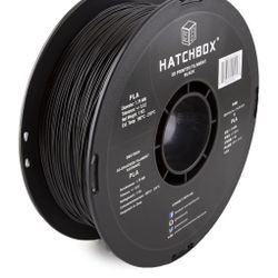 HATCHBOX 1.75mm Black PLA 3D Printer Filament, 1 KG Spool, Dimensional Accuracy +/- 0.03 mm. NEW