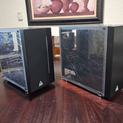 2 Montech flyer black computer gaming cases. New. designed for Micro ATX, or Mini ITX Motherboards...