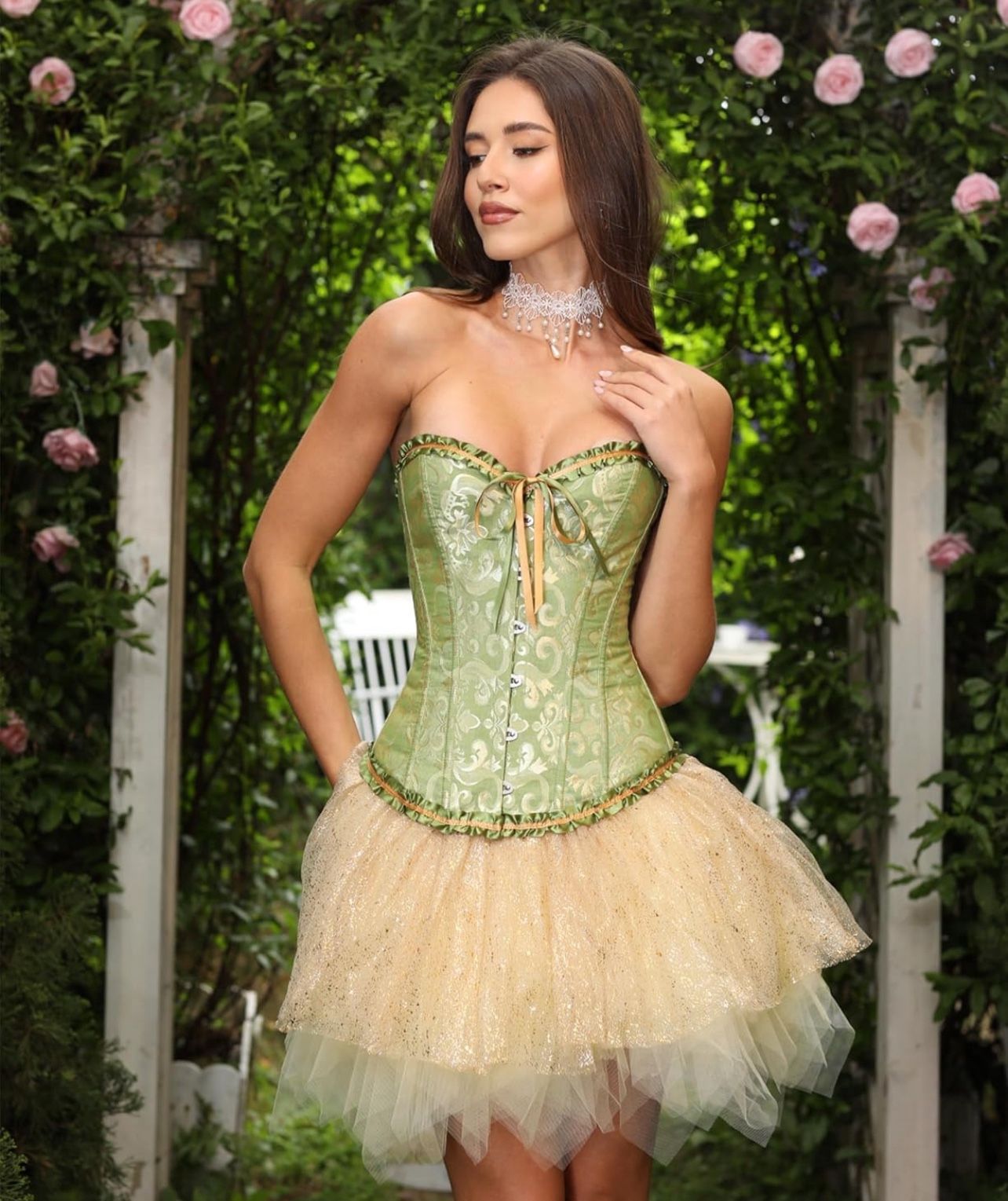 The Princess And The Frog Tiana Large  Corset Costume Outfit Inspire